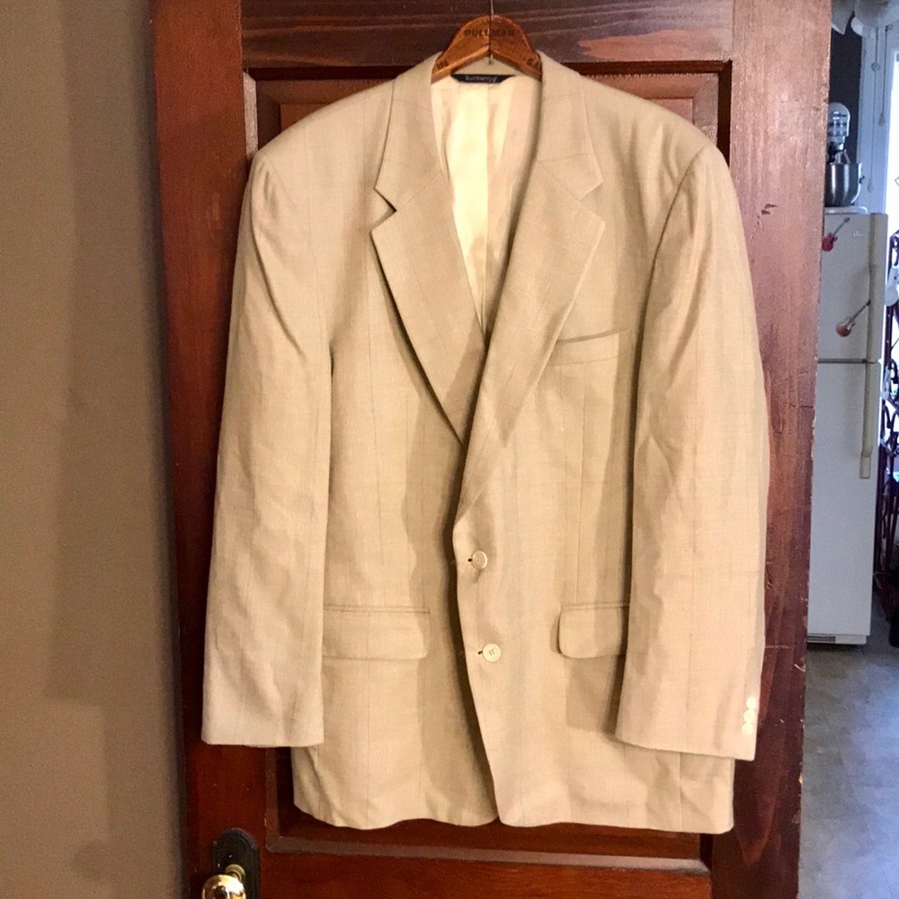 Burberry Blazer, Taupe Linen